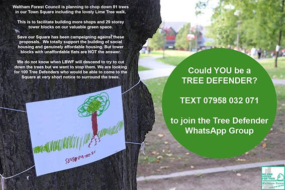 SaveSquareE17's tweet photo. Looking for TREE DEFENDERS.  Please RT!  thx https://t.co/HgyIyjGa3C