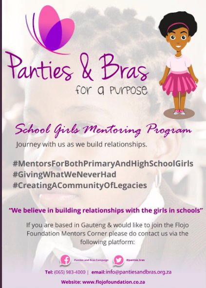 MorningShowSA's tweet photo. #ConnectionMonday: Get your breakfast ready for 6h45AM! We are profile the Panties & Bras campaign (@panties_bras). Tune in & let’s hear about this initiative that helps those whose in need of the minimum essentials such as underwear and sanitary towels. 📺🌞 #MorningShowSA https://t.co/3fDwERxM2v
