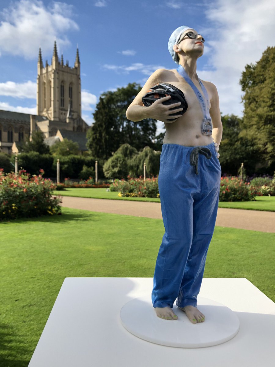 dermotor's tweet photo. Unveling of @Liz_ORiordan’s powerful statue in Abbey Gardens, Bury St Edmunds as part of #PutHerForward @nonzeroone https://t.co/1J8KONc62r