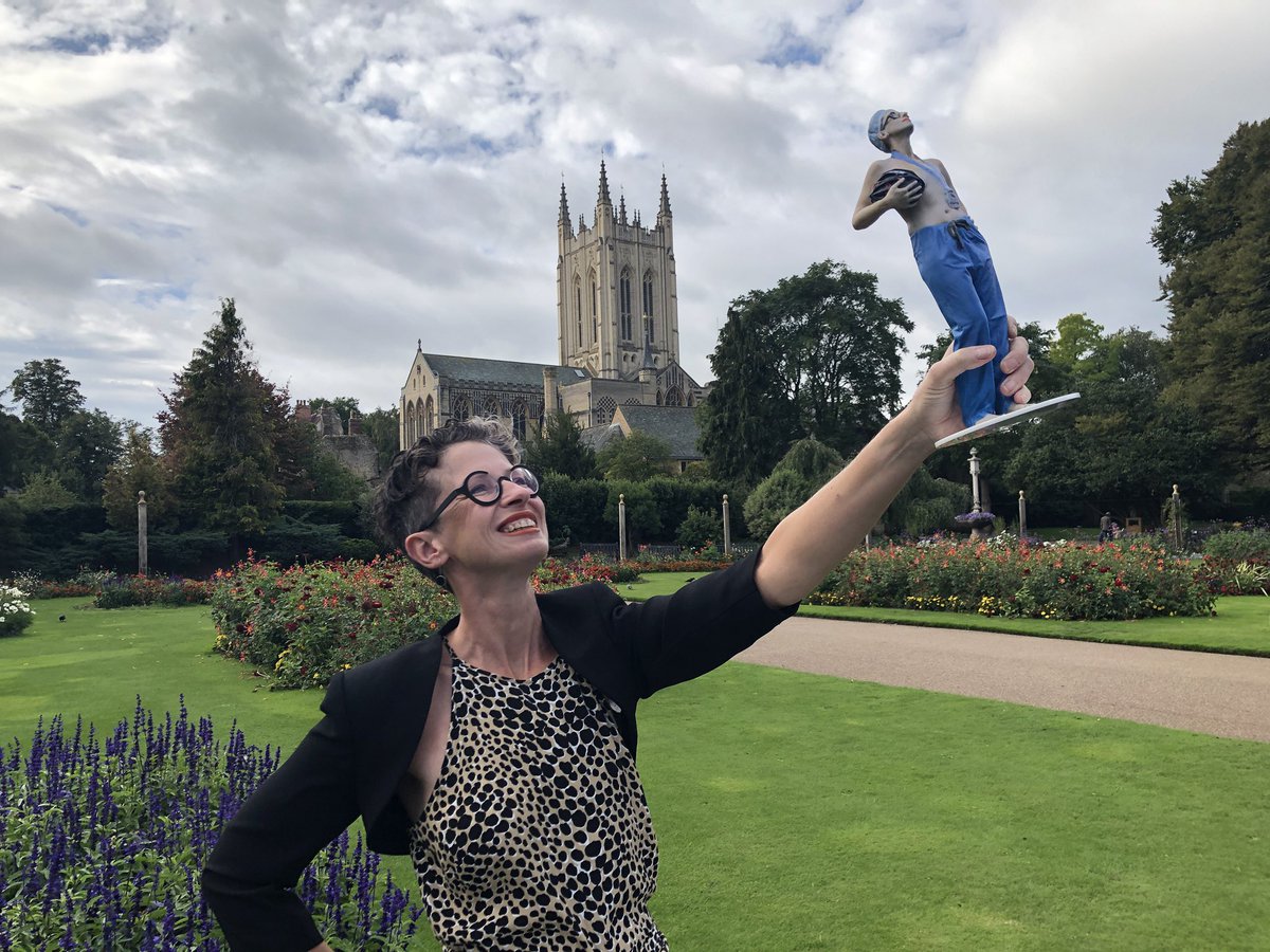 dermotor's tweet photo. Unveling of @Liz_ORiordan’s powerful statue in Abbey Gardens, Bury St Edmunds as part of #PutHerForward @nonzeroone https://t.co/1J8KONc62r