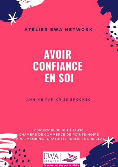 BarelieM's tweet photo. J'ai participé à l'atelier #ewanetwork avec le thème avoir confiance en soi animé par #krissbrochec. Commençons par de petites choses, en Convertissant les épreuves en tremplin et au quotidien se fixer des objectifs.#chezmoiaucongo https://t.co/hgayhD0i1L