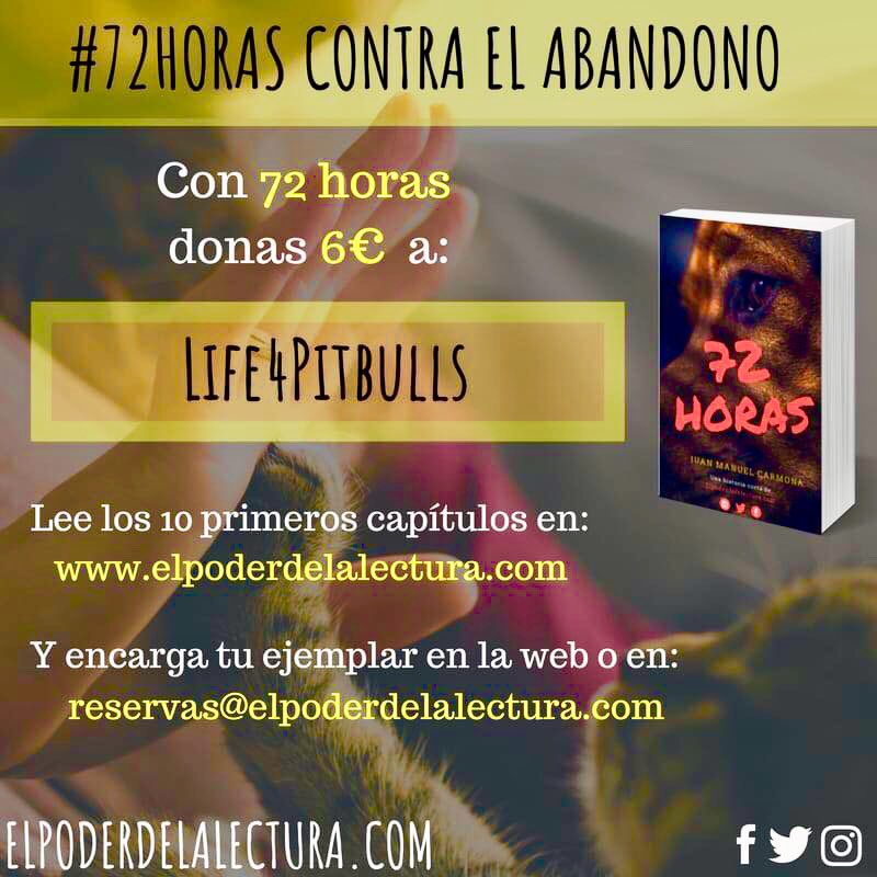life4pitbulls's tweet photo. Todavía no lo tienes??? #72horas pretende ser el reflejo de los animales que "sobreviven" esperando una 2a oportunidad y las dificultades a las que tienen que hacer frente las personas que intentan salvarles. Además, al adquirirlo colaborais con 6€ de donación! #LadraPorEllos https://t.co/JzZn5wbH0f