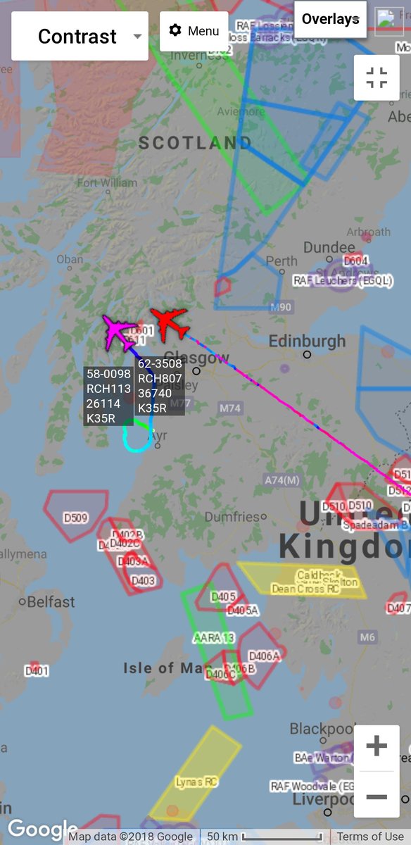 Andy007_SR_A's tweet photo. #USAF 🇺🇸 @ 1012z
58-0098 / #RCH113 / KC-135 from 132rd ARS, Bangor, MN ANG, departed from Prestwick...
62-3508 / #RCH807 / KC-135 from 141st ARS, McGuire AFB, NJ, departed from RAF Mildenhall... #SRAirband @5472_nde @RCH648
@ScotlandDX https://t.co/KEmnynOEO3