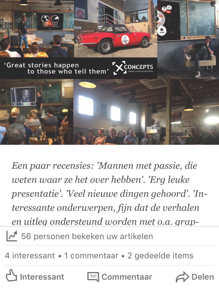 X__Concepts's tweet photo. Na zoveel enthousiaste reacties op de eerste Masterclass Videomarketing is het leuk om aan te kondigen dat Wij donderdagavond 1 november deze Masterclass weer gaan geven. Heb je interesse, stuur even een mailtje naar info@x-concepts.nl en je ontvangt alle informatie. https://t.co/yFMo7ARnkt