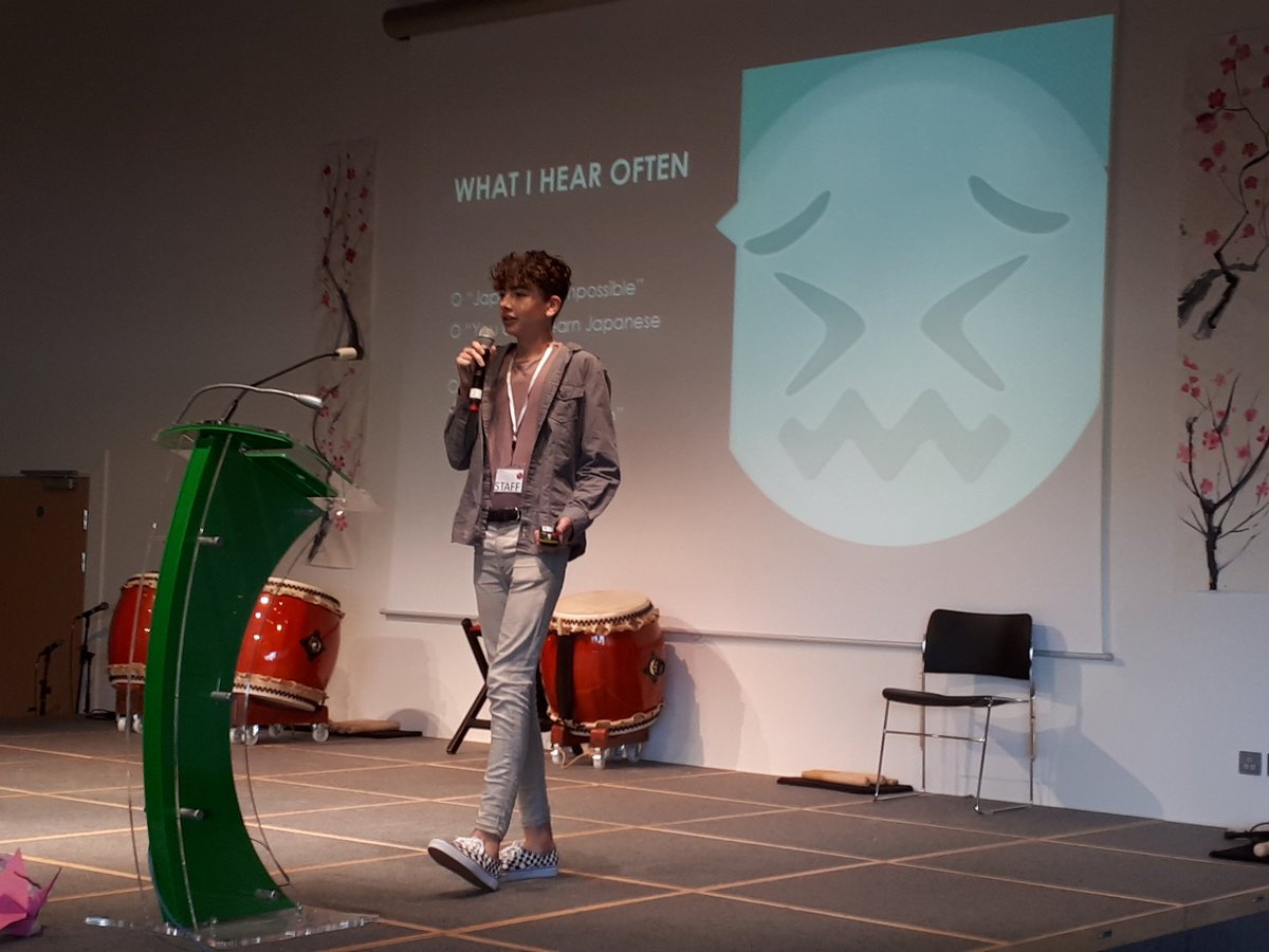 JDayAberdeen's tweet photo. YouTuber Lee Morrow talking about how learning Japanese is fun! 

#jdayabdn18 #event #japan #japanese #aberdeen #culture #heritage #fun #local #entertainment #amazing #Activities #learnjapanese https://t.co/LFdUlu3NqF