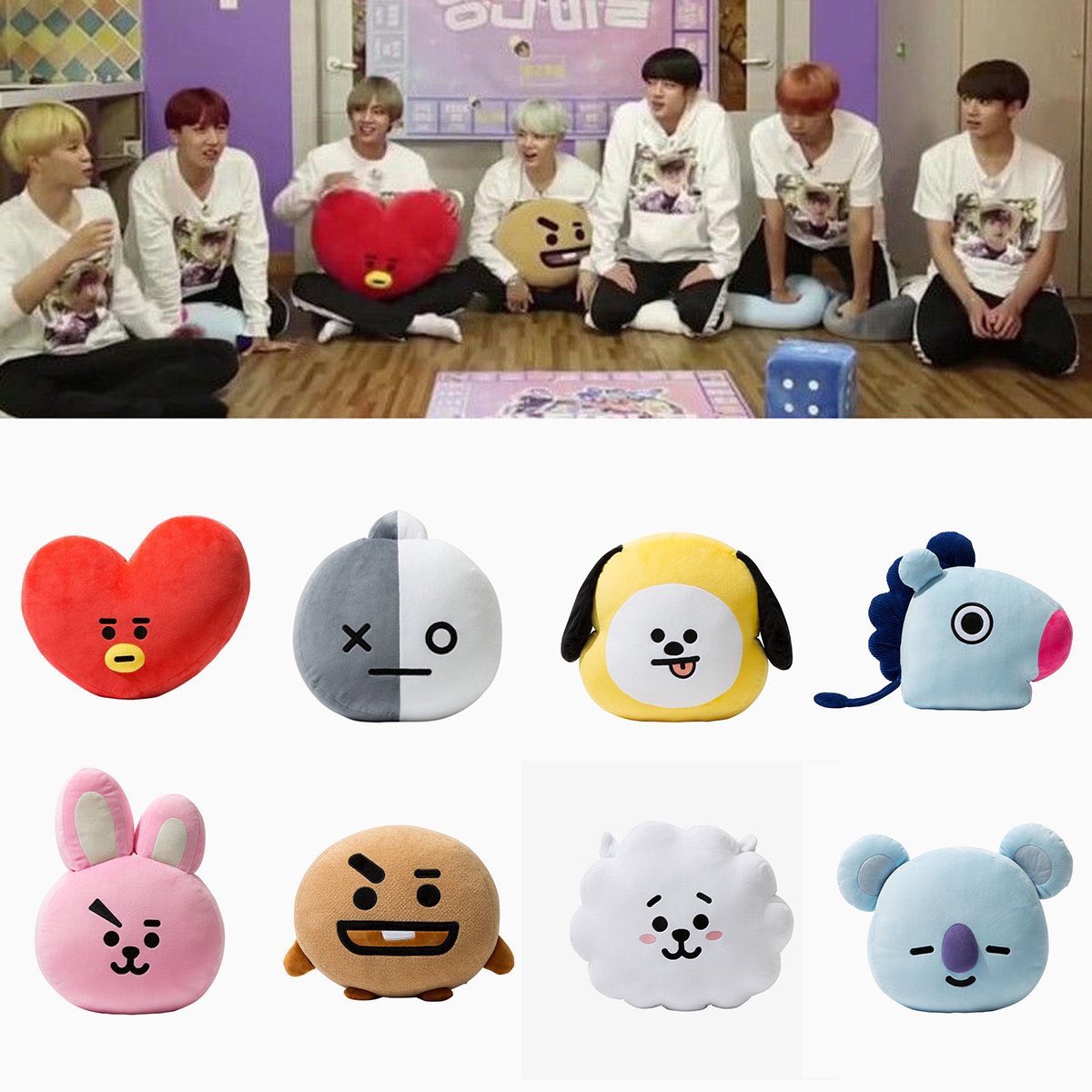 Kpop グッズプレゼント ソンムル企画 Bts キャラクターぬいぐるみ クッション 応募方法 フォロー Rt いまならメンバー全員揃ってます 無くなり次第しますので ぜひ応募してくださいね 当選はdmにてご連絡します Bts