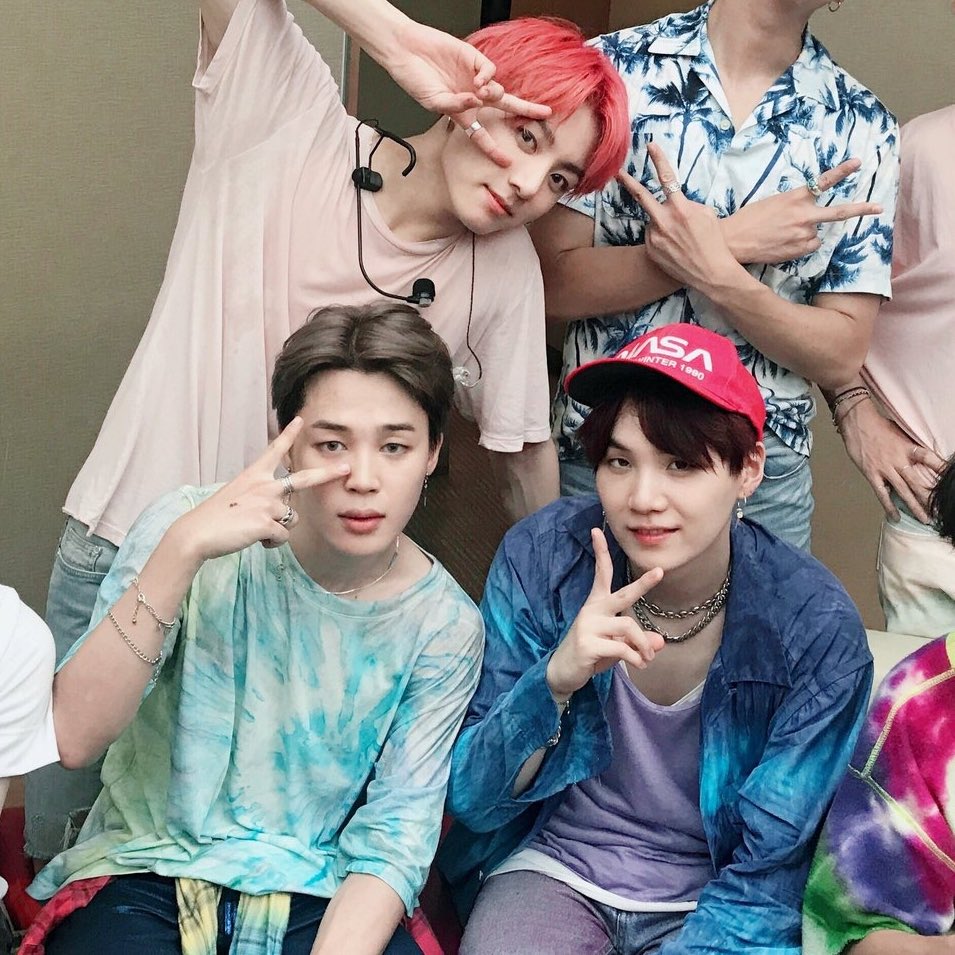 For almost every ot7 they have release  #yoonmin has been sitting next to each other 