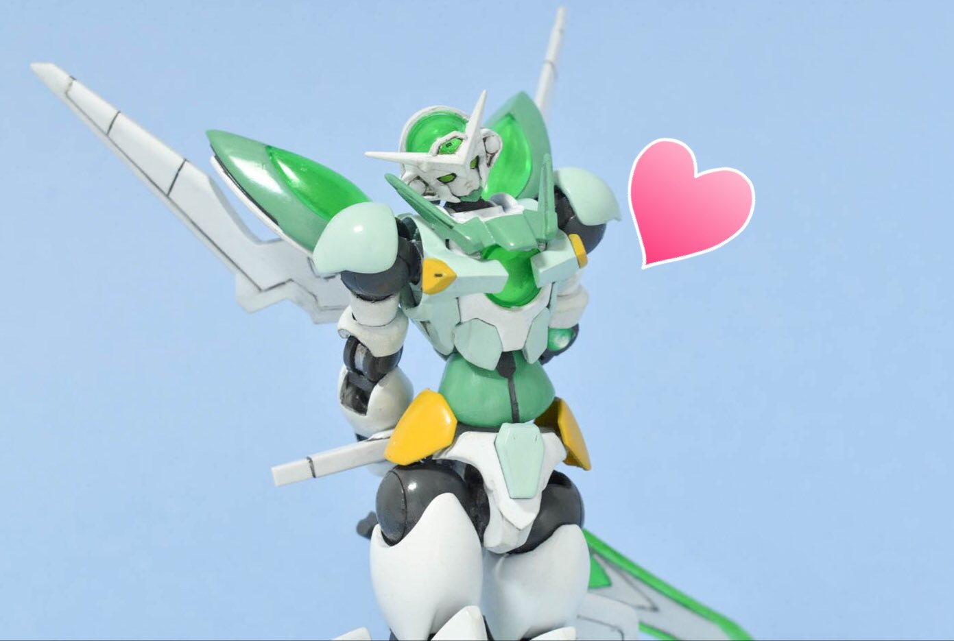 Fukuhaya2 בטוויטר Gnw 100p ガンダムポータント 完成しましたーー アニメ最終話の可愛い姿を再現すべく女性のシルエットをとことん追求しました 腕はoo2期の機体の腕を意識しました ビルドファイターズ ガンプラ ビルドファイターズトライ