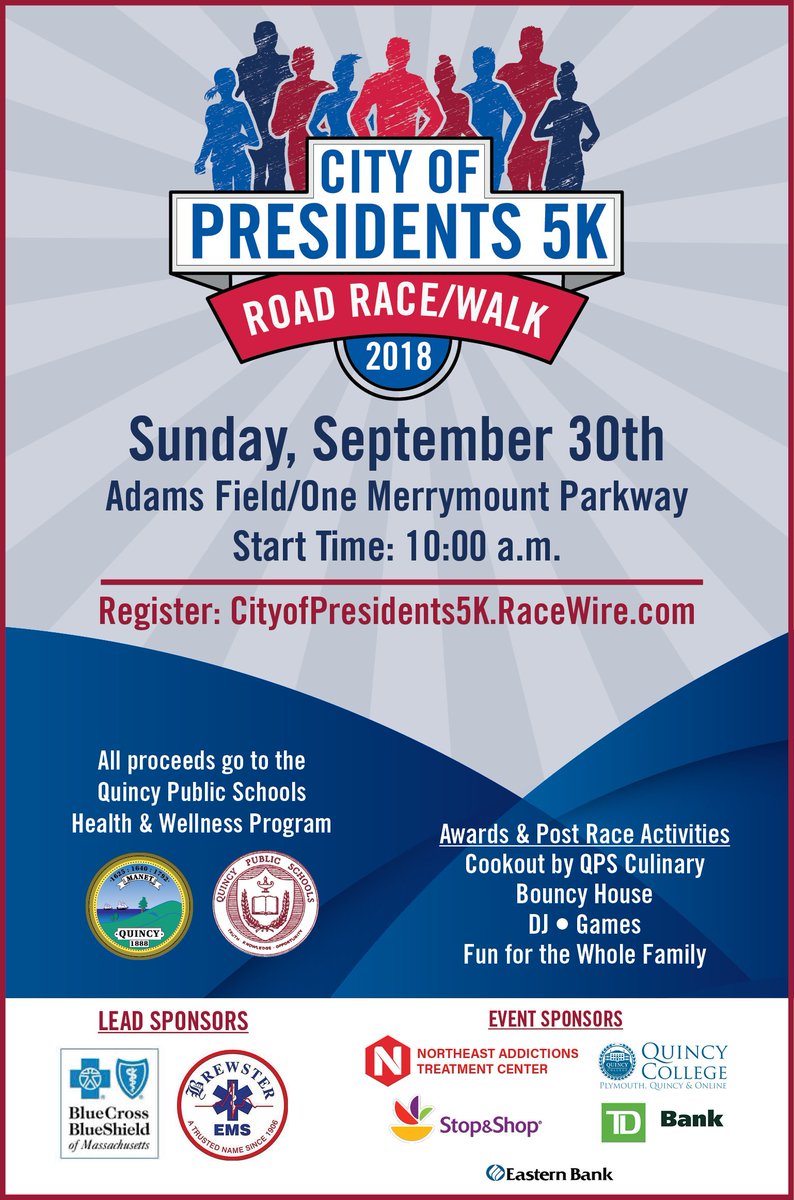QuincyPS's tweet photo. City of Presidents 5K, Sunday, September 30 - https://t.co/w0RWfRvZhZ https://t.co/3ObEq9JPYQ