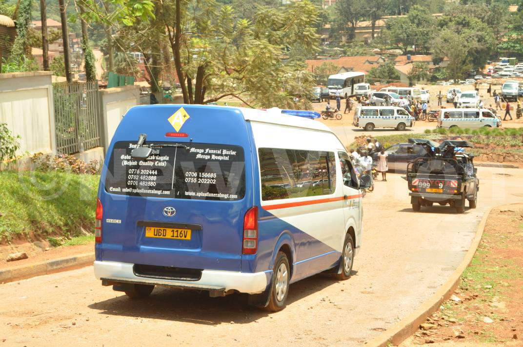 newvisionwire's tweet photo. ASP Muhammad Kirumira’s body has been transferred from Mulago mortuary to Mulago Hospital Mosque before being taken to UMSC. #VisionUpdates 

📷: Nsimbi Ponsiano https://t.co/xoGqAhCn0O