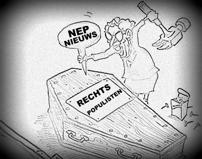 Trump zegt fake news. De meeste rechts Populistische partijen zijn verspreiders van nep niews.Trump is de leugenaar zelf.Ook de mark rutte en de vvd,cda,CU en d66.(de andere gaan we niet noemen,zijn bekend).