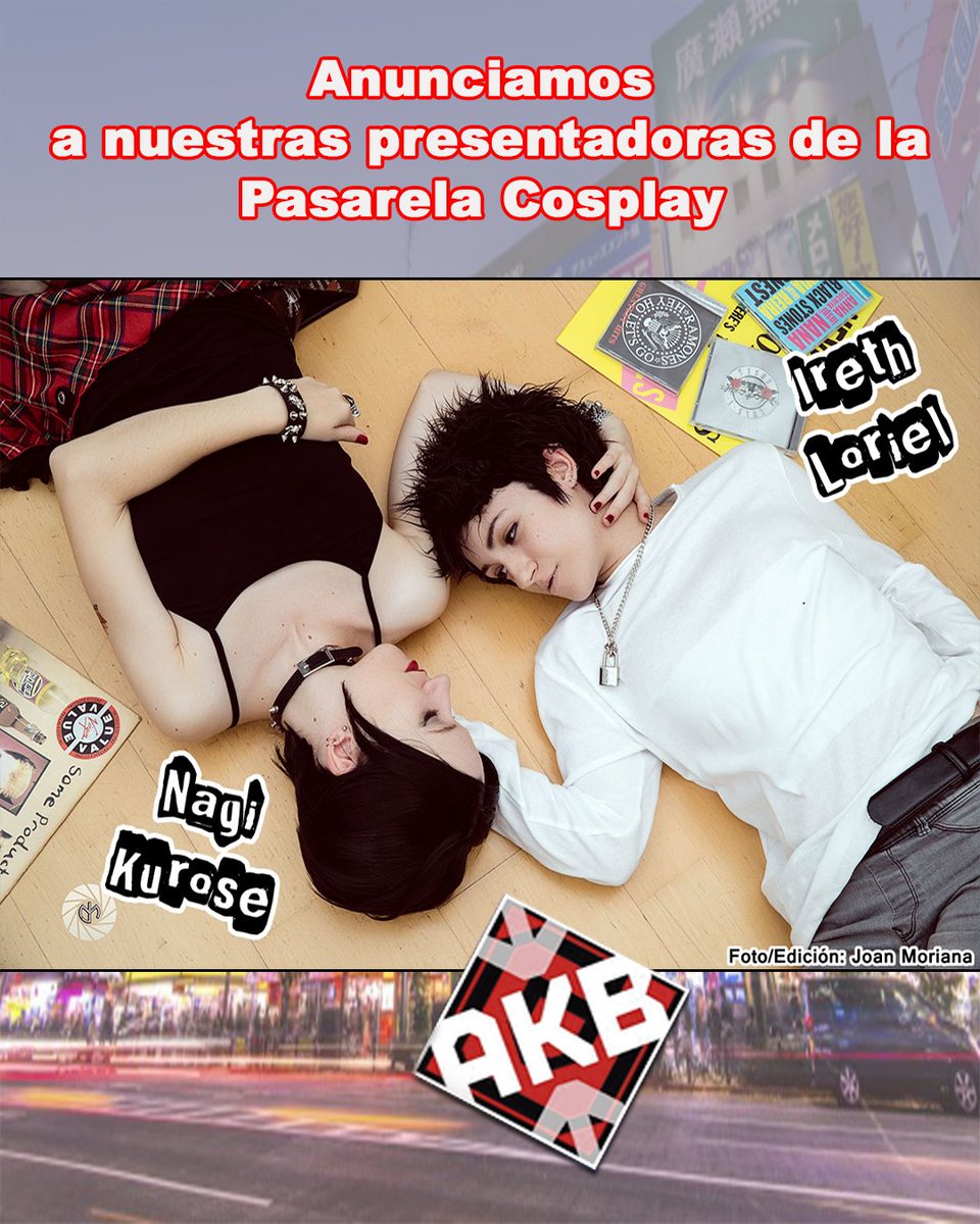 AkihabaraCat's tweet photo. Aquí tenéis a @NagiKurose y a @ireth_loriel, quienes serán nuestras presentadoras de la Pasarela Cosplay.
#akbdeep2018 #cosplay https://t.co/YiO1LwEzBE