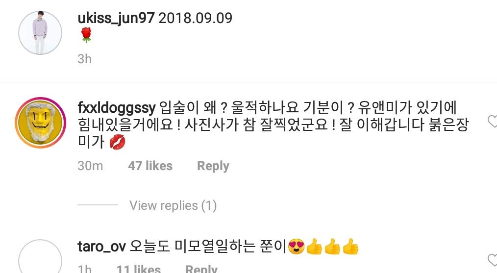 junhaera's tweet photo. Jun's IG Update
2018.09.09
๐น
Feeldog: Why are your lips like that? Are you feeling down? UNMe is there to cheer you up! The photographer took a good picture. I understand very well red rose๐
Taro: today too, your looks are working hard Jjunie๐๐๐๐ https://t.co/GbBu5Vy2MN