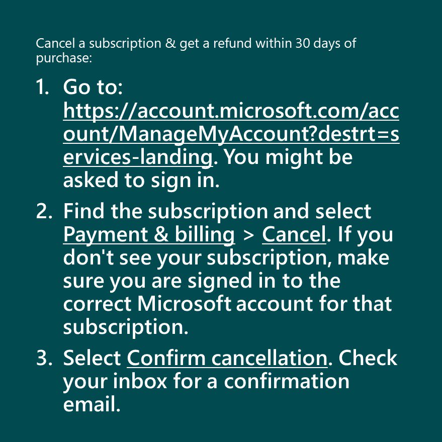 Xbox subscription cancellations and refunds