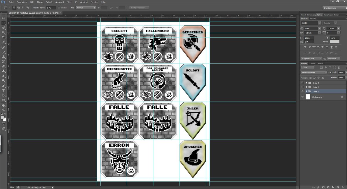 firstvonschwarz's tweet photo. Haben den Morgen über an den Grafiken für das Spiel gefeilt und uns für den klassischen Pixellook entschieden. Was sagt ihr? 🧐💀🐉

#miniBeansjam2 #gamedev #boardgames #gamejam https://t.co/YjVJmciaGb