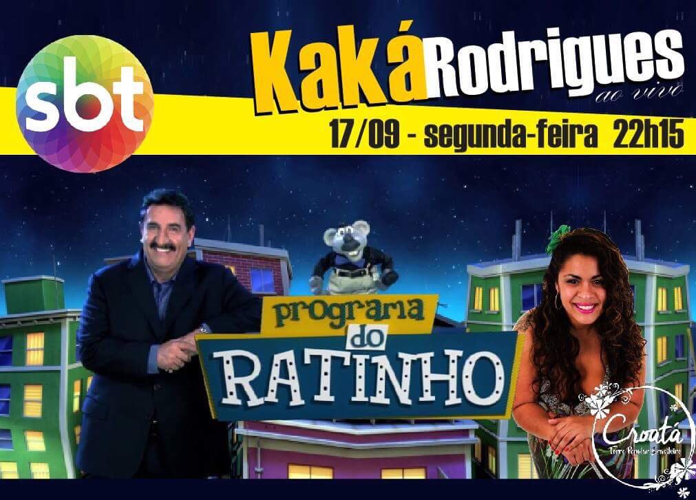 BCroata's tweet photo. Vem aí Kaká Rodrigues, nossa vocalista, no Programa do Ratinho, dia 17 de setembro (segunda-feira) ás 22h15! Não percam, vai ter forró pesado na telinha do SBT #bandaCroatá #sbt #kakáRodrigues #programaDoRatinho #nãoPercam https://t.co/hQQEi5J6TV