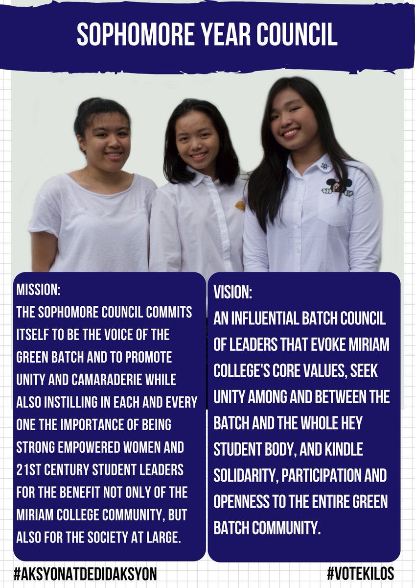 officialmckilos's tweet photo. Get to know more of your candidates! Here is the vision-mission for your organization, for you!

#VoteKILOS
#HALALANSAMC2018 https://t.co/UKA3uiax6v