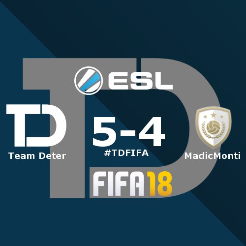 TeamDeterGG's tweet image. #TDFIFA | @ArchieeB_TD takes down 'MadicMonti' in round one of the @ESLFIFA Go4FIFA (One) Europe Cup #49! GGWP! Come watch! Twitch.tv/ArchieeB