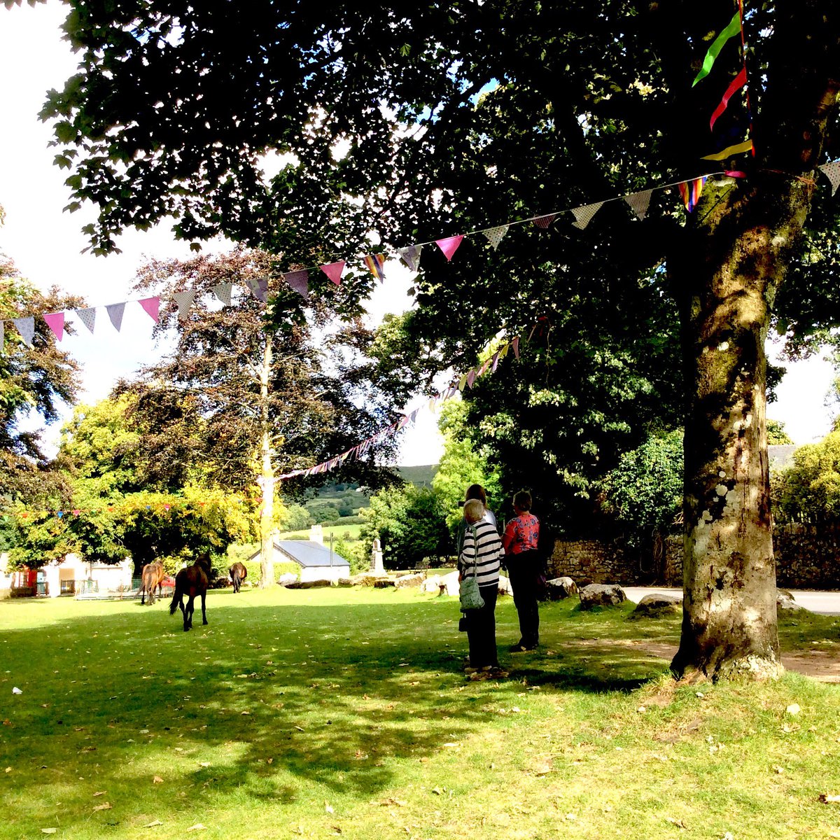 widecombe_fair's tweet photo. Bunting up ready for Fair Day on Tuesday😊 #widecombefair #uncletomcobleyandall #dayout #Dartmoor #farming #food #artsandcrafts #beautifuldevon https://t.co/K5qRyYakGs