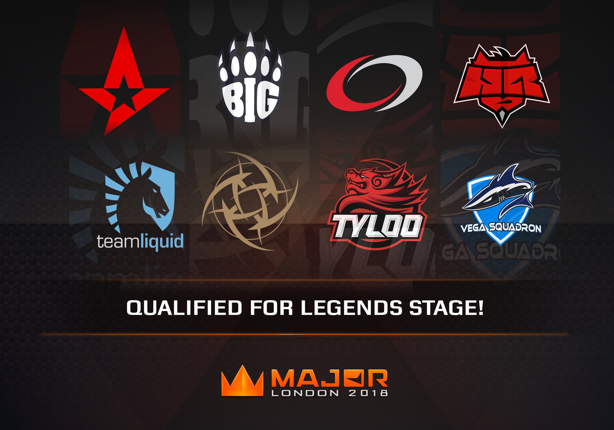 FACEIT on Twitter "The 8 teams who've qualified for the FACEITMajor Legends Stage 🇩🇰