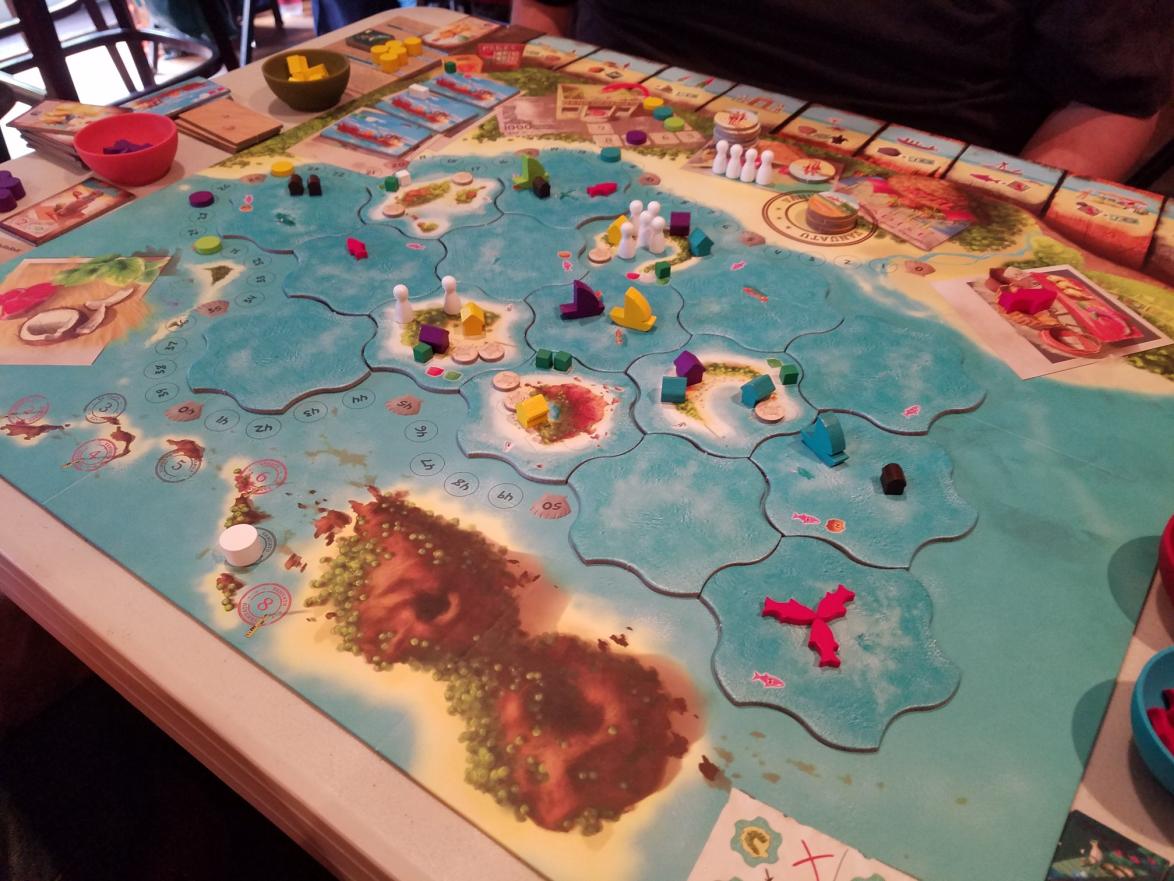 Vanuatu - South Pacific Ocean nation of ~80 islands that stretch 1,300km. Has coral reefs, underwater caverns, wrecks such as the WWII-era troopship SS President Coolidge. Sounds like a paradise but in this game you are on your toes! Plan -> plans get squashed. Oh, the tension!