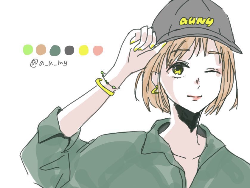 あうみー 灰色のキャップをかぶって遊びに行くボブカットの女の子 Ibis Ibispaint イラスト 絵描きさんと繋がりたい 絵描きの輪 ワンドロ オリジナル