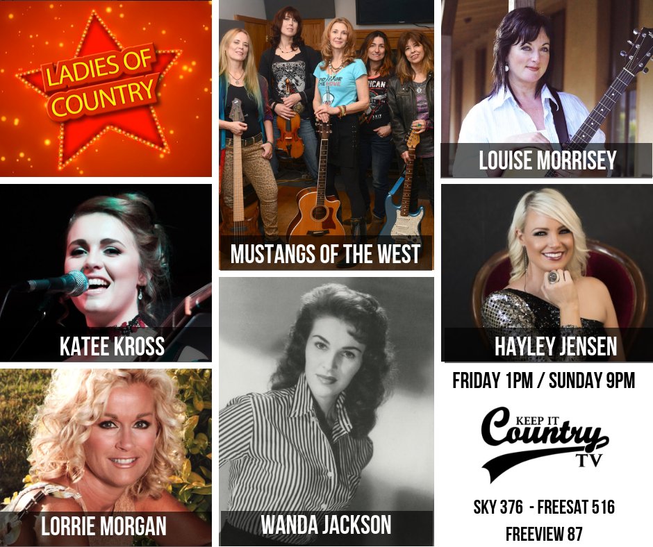 Check out some of the talented ladies featured in our #ladiesofcountry playlist this week. Catch them tonight 9PM on @KeepItCountryTV Sky 376, Freesat 516, Freeview 87 @hayleyjensen9, @kateekross, @MustangsWest, @roniperrymusic, @ChristineNMusic #countrymusic #kictv