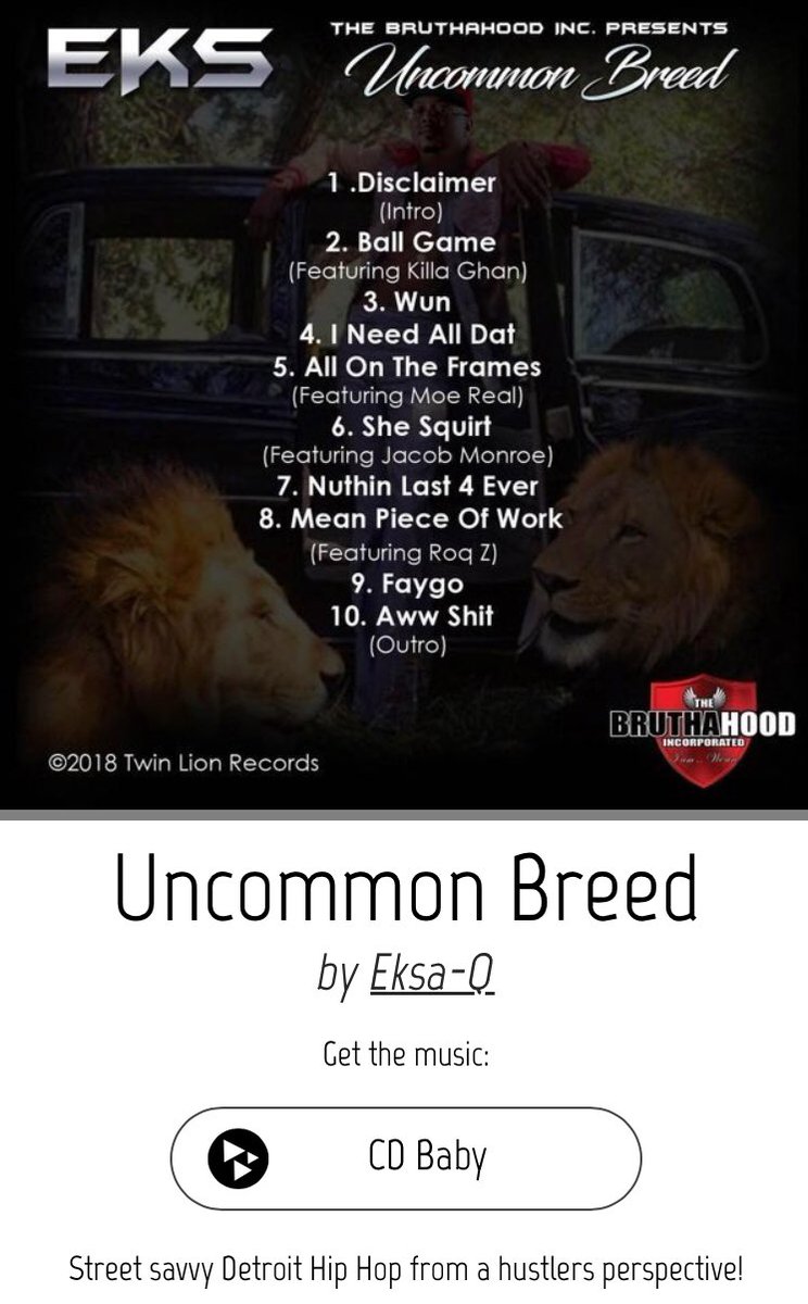 therealloester's tweet photo. Go grab Eksa-Q Uncommon Breed today!!!!!!! https://t.co/IPB45aJn7V