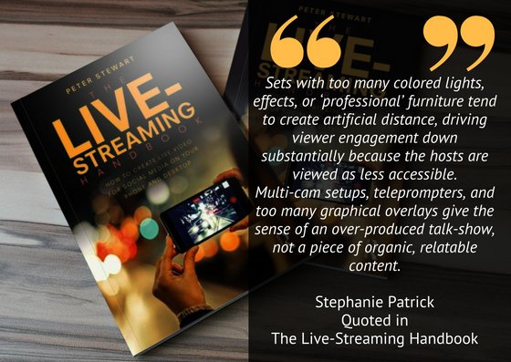 LiveStreamBook's tweet image. Whoa! Ease up there! Making your #livestream show *too* whizz-bangy Hollywood-ish could create a disconnect with your audience. @CordyPatrick on @tubefilter and quoted in @LiveStreamBook #socialmedia #livestreaminghandbook
