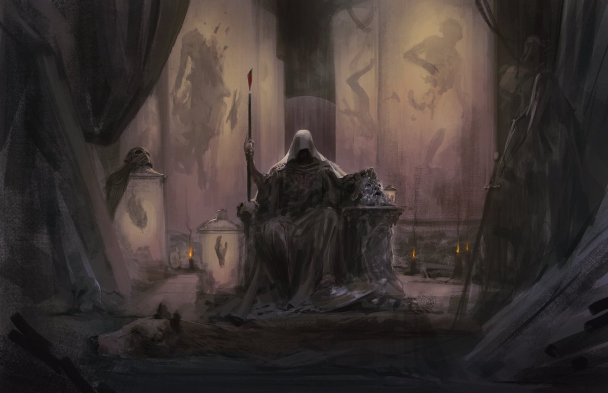 jacobsontyler's tweet image. A concept plate of Manshoon's hall for Dragon Heist. #DnD #waterdeep #DragonHeist #manshoon