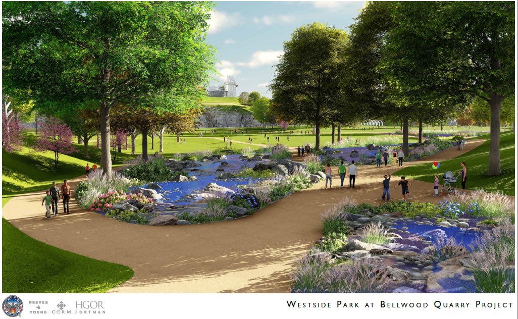 #ICYMI: Take a look at these beautiful renderings of the #WestsidePark at Bellwood Quarry. Did you know that when complete, it will be the city’s largest park? At 280 acres, Westside Park will be nearly 100 acres bigger than Piedmont Park.