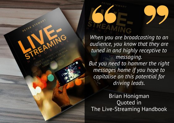 LiveStreamBook's tweet image. You have to be directive and persuasive if you want to make your ‘#livestreaming a success. Here’s @BrianHonigman of @HonigmanMedia quoted in @LiveStreamBook  #socialmedia #livestreaminghandbook
