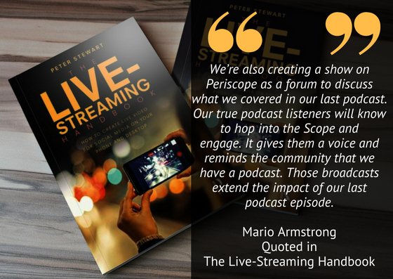 LiveStreamBook's tweet image. In the @LiveStreamBook I walk you through how to republish, repurpose and resurrect your #livestream, and also how to reverse your usual workflow: @marioarmstrong  talking with @SocialAlex of @SmallBizTrends quoted in @LiveStreamBook  #socialmedia #livestreaminghandbook