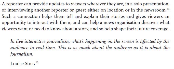 LiveStreamBook's tweet image. #BitFromTheBook Journalists! You don’t have to be in the thick of the story to help viewers understand what’s happening. Present a Q&amp;amp;A from the office.  From @LiveStreamBook #livestreaming #marketing #socialmediamarketing  #marketing #advertising