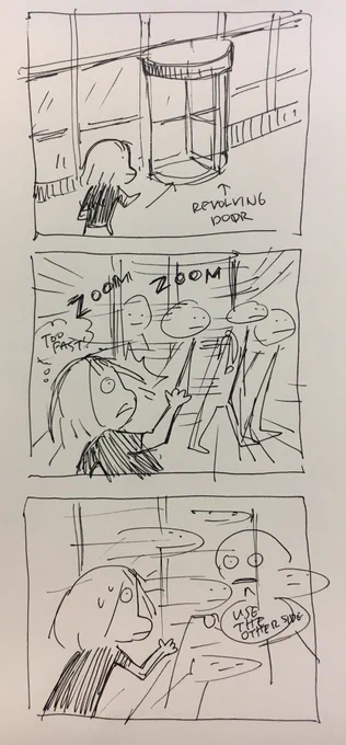 going home today! here's a badly drawn comic about how I am too foolishly slow for new york 