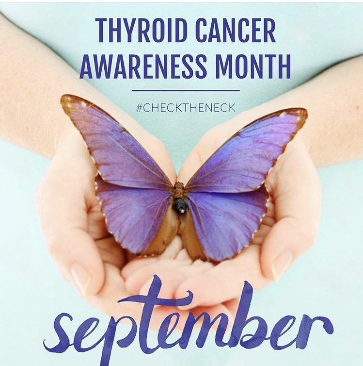 September is Thyroid Cancer Awareness Month. 💜 #checkyourneck
