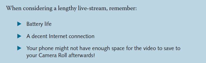 LiveStreamBook's tweet image. #BitFromTheBook Top Three Things To Remember Before Starting a Lengthy Live. From @LiveStreamBook #livestreaming #marketing #socialmediamarketing #marketing #advertising