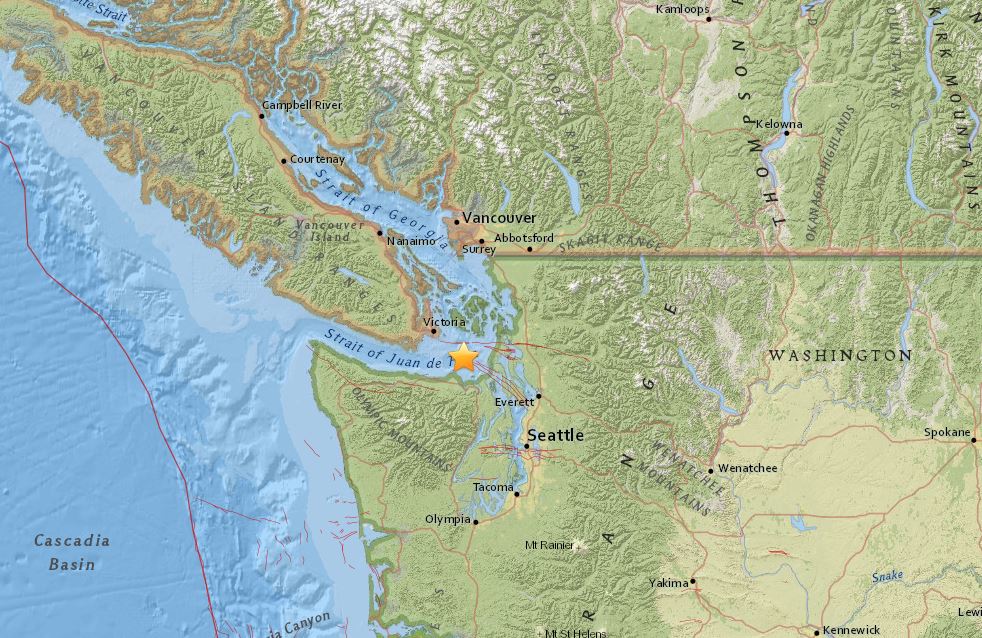 NEWS 1130 on Twitter "A magnitude 3.3 earthquake has struck near