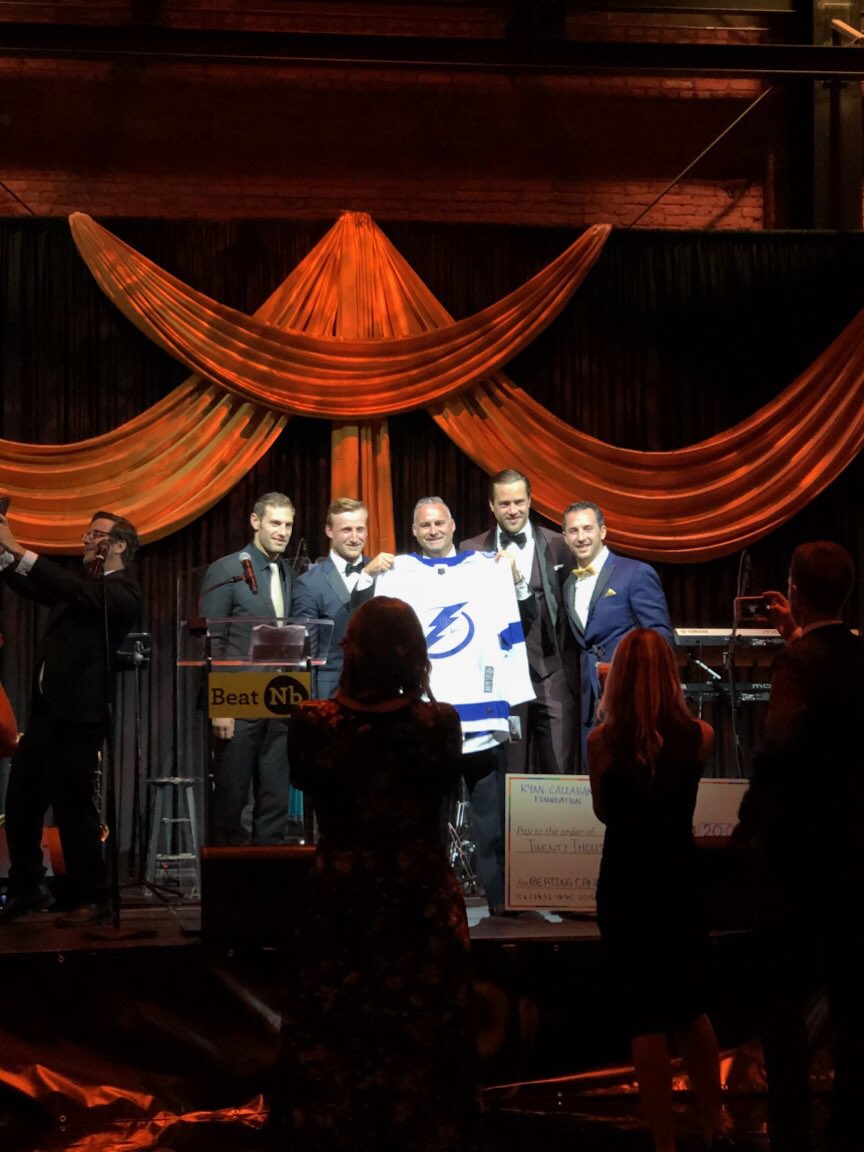 Had a amazing time at the @beatnb event last night! Thanks to everyone who attended and donated to help beat this terrible cancer. Big thanks to <a href="/RealStamkos91/">Steven Stamkos</a> <a href="/heds77/">Victor Hedman</a> and Girardi for coming and making a big difference!!