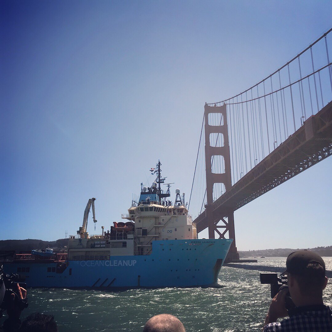 GraylingUS's tweet image. Ahoy, Grayling! The SF team was all aboard for the launch of @TheOceanCleanup #System001 into the Pacific in the world’s first ocean cleanup effort. Good luck, Wilson!