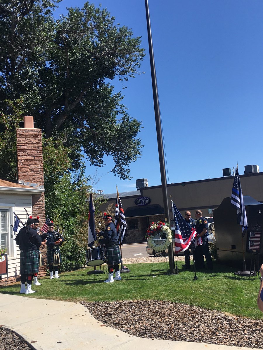 DCSOTraffic's tweet photo. @dcsheriff @SheriffSpurlock  @crgov Fire Department are at Olinger Caldwell funeral home where JR is dedicating a flag pole and flag to #ZPIII. Honored to be here. Thank you Olinger Andrews! https://t.co/XIJCA8jVKn