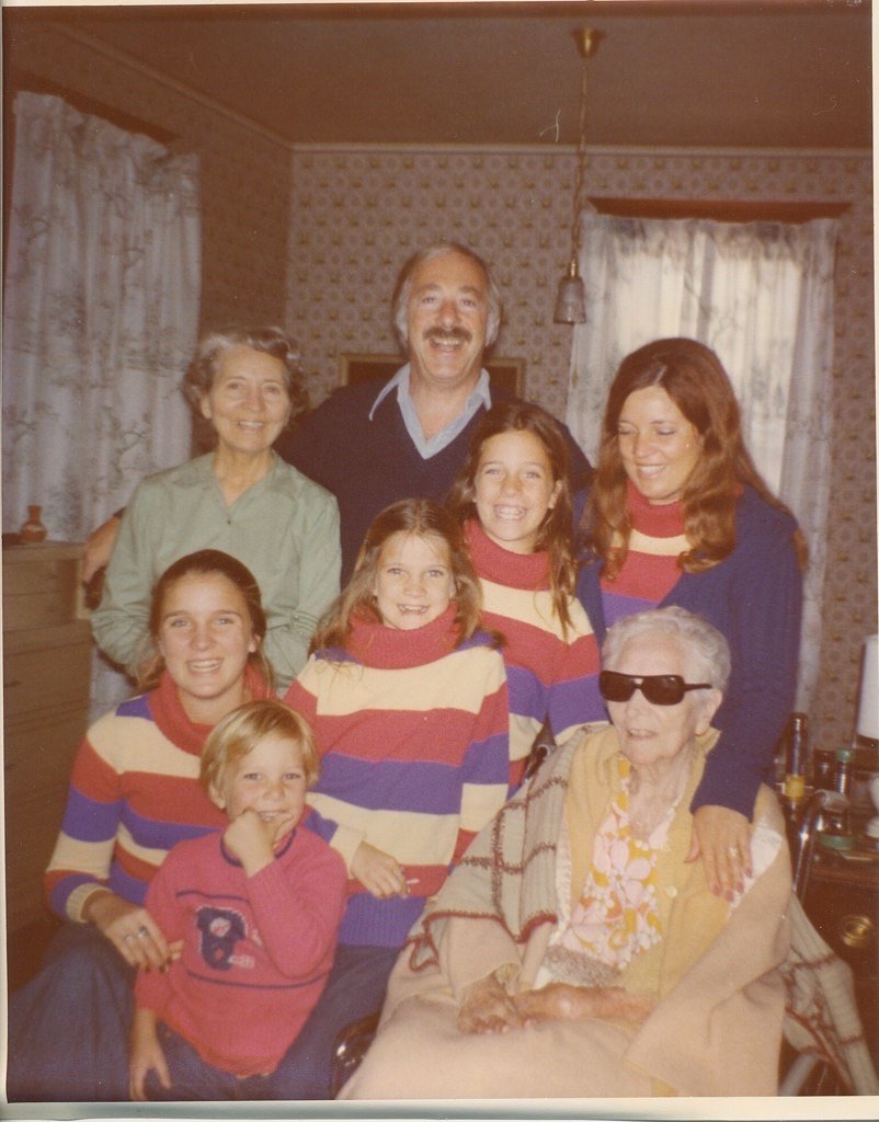 GrunwaldTiffany's tweet photo. My mother loved to dress us in matching sweaters. Here in #Iowa with Grandma Marion and Great Grandma
#familytrip #matchingsweaters #sisters #strongwomen #4generationsofwomen #4generations #family #grandparents #grandparentsday https://t.co/d8wnIBbVJQ