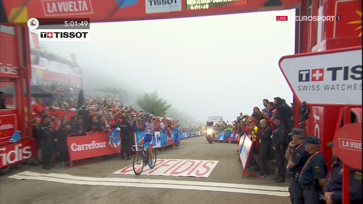 THIBAUT PINOT S'IMPOSE SUR LES LAGOS DE COVADONGA ET REJOINT LE CLAN DES VAINQUEURS D’ÉTAPES SUR LES 3 GRANDS TOURS ! #LaVuelta18