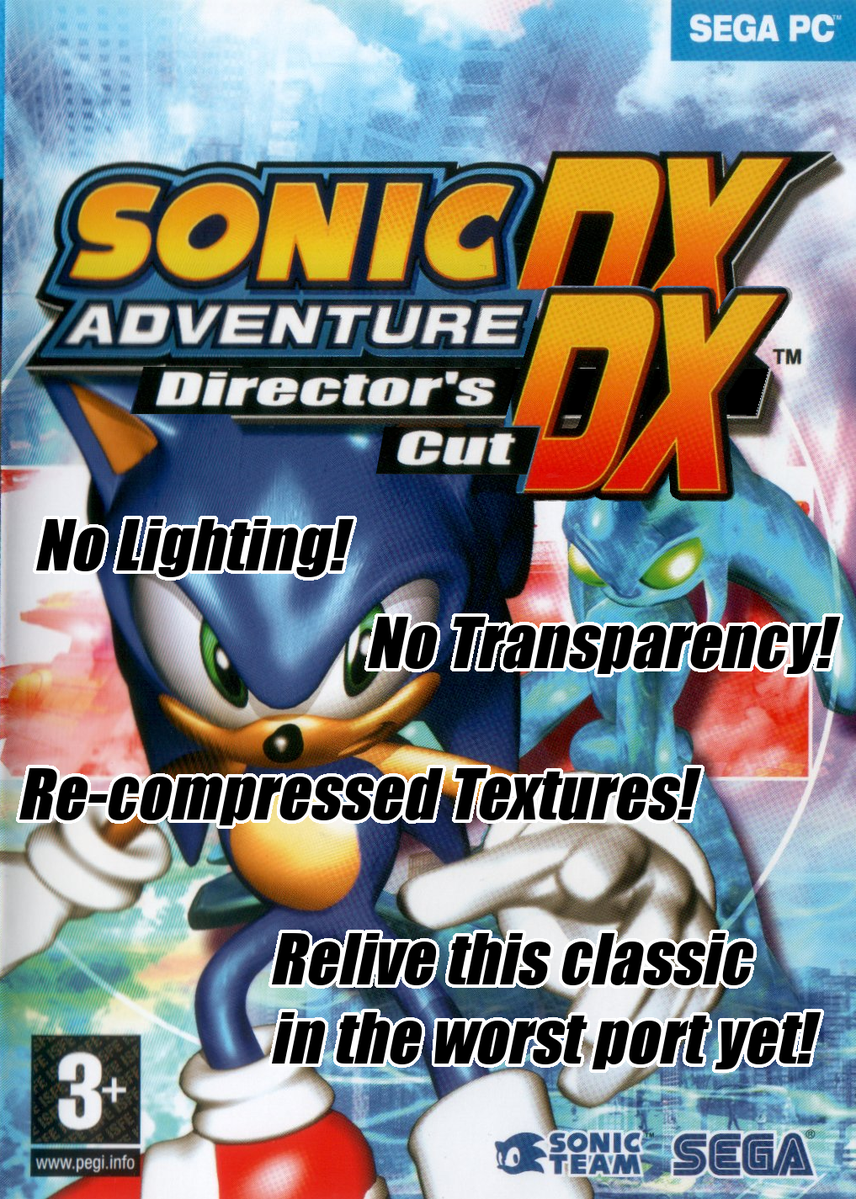 save on sonic adventure dx pc