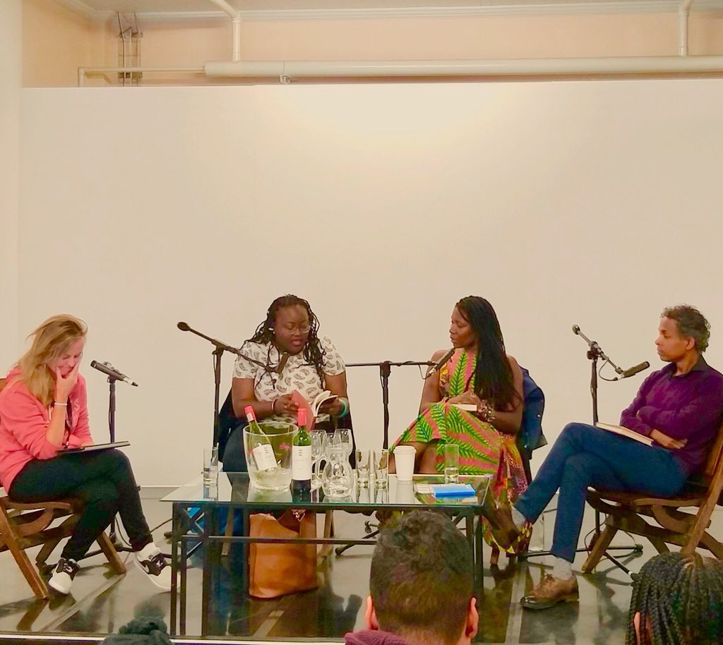Had a truly invigorating discussion this afternoon on “Hazards of Home” panel w David Chariandry, Rebecca Davis, &amp; the gifted bright star to watch, Efemia Chela. This entire festival has been a wonderful experience. Thanks <a href="/OpenBookFest/">Open Book Festival</a> ! ☀️🇿🇦 #obf2018 #capetown #southafrica