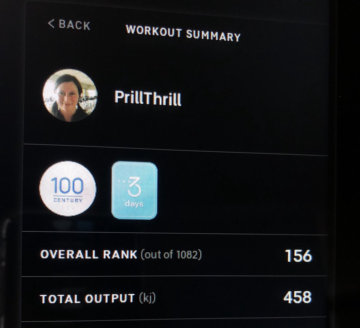 HeatherPrill's tweet photo. What a way to earn my @onepeloton Century ride! Thank you, @AllymissLove for the inspiration and reminder to give back more than we take. #ridepeloton #100rides #allthesweat #feelgoodride https://t.co/KUVICqd4ck