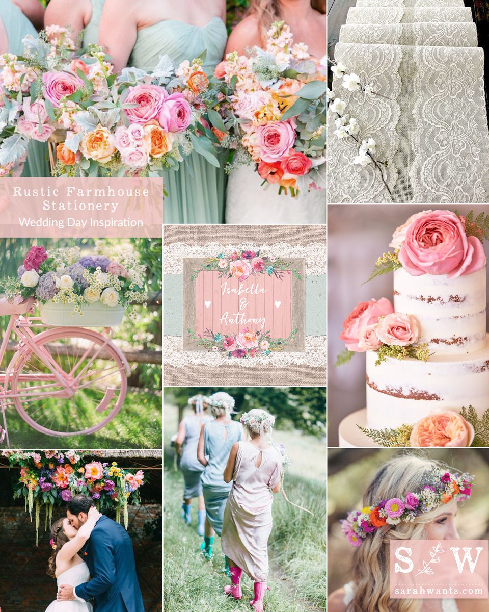 Sarah_wants's tweet photo. BRIGHT &amp; FLORAL.... style the Rustic Farmhouse range of stationery with your whole #wedding day.  Hessian and lace, with overall pastel tones with an infusion of brighter colours throughout. View the full range of rustic #floral #stationery here: https://t.co/xouaYLL3uN #invites https://t.co/koF4IzgOQF