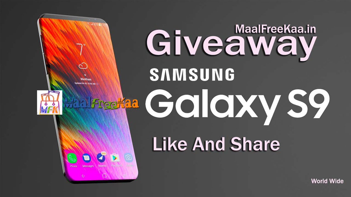 MaalFreeKaa's tweet photo. #Giveaway - Win #Samsung #GalaxyS9 Smartphone #International 

Play Here #MaalFreeKaa #Contest #ContestAlert #WorldWide
https://t.co/cjbXd1bDjo https://t.co/dYTvF3GMhW