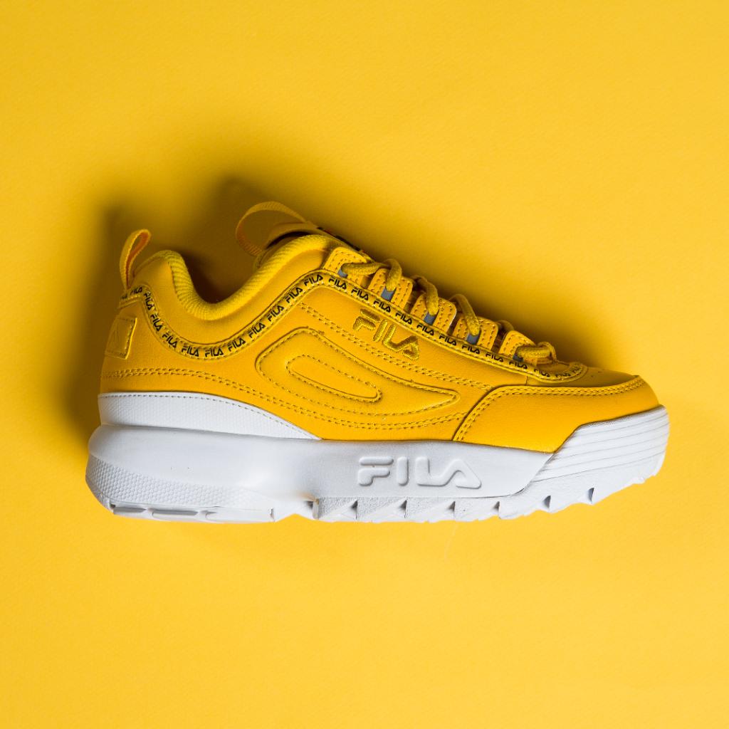 fila disruptor yellow shoes