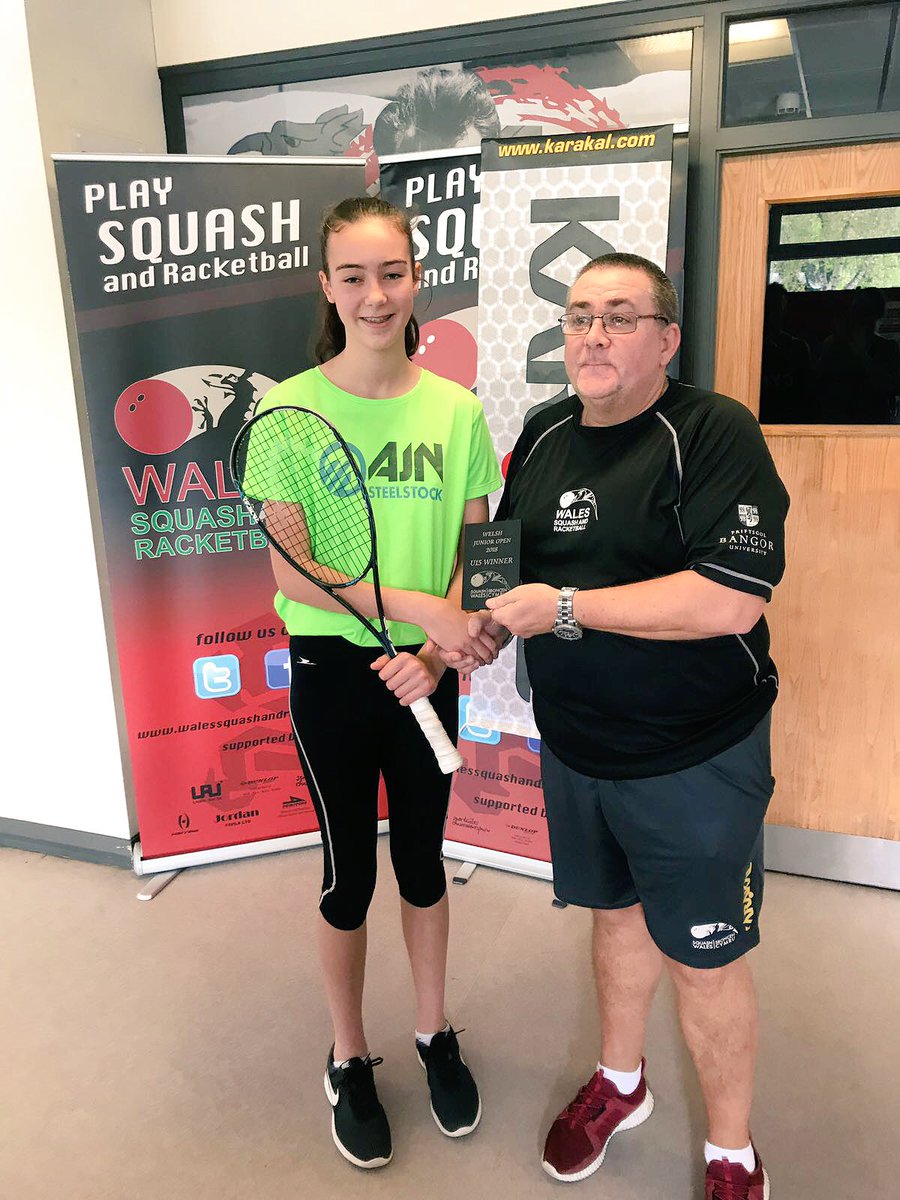 Congratulations to Emma Bartley winner of the girls U15 welsh junior open. 🙌💪 #Squash